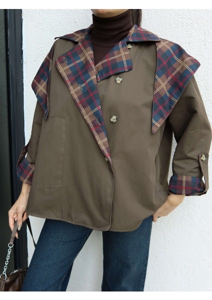 Çift Taraflı Pelerin Detay Trench modelleri