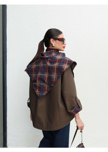 Çift Taraflı Pelerin Detay Trench indirimleri