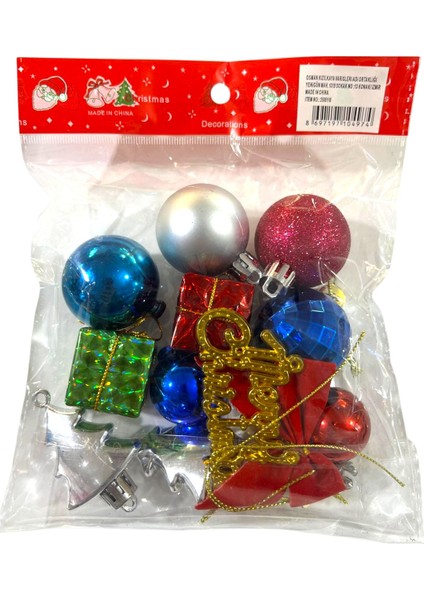 Yılbaşı Süsleri 12 Li Paket Karışık Parlak Renkli 3-5 cm Yılbaşı Ağacı Süsleri fiyatları