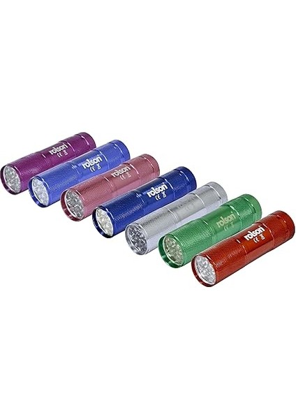 61693 9 LED Aluminium Torch, Assorted Colours modelleri