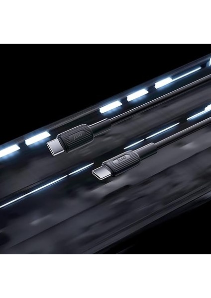 60W USB Type-C To Type-C Silikon Hızlı Şarj ve Data Kablosu Siyah 1 Metre modelleri
