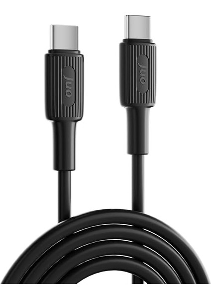 60W USB Type-C To Type-C Silikon Hızlı Şarj ve Data Kablosu Siyah 1 Metre indirimleri