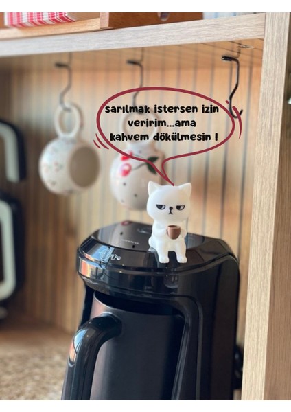 Kahve Köşenizin Tatlı ve Huzursuz Kedisi RAF(40MMX40MMX65MM)(KUPİTO) Hediye