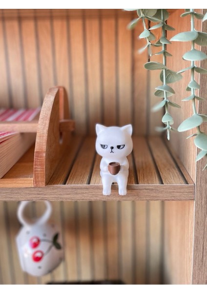 Kahve Köşenizin Tatlı ve Huzursuz Kedisi RAF(40MMX40MMX65MM)(KUPİTO) Hediye fiyatları