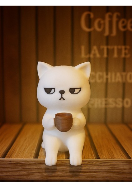 Kahve Köşenizin Tatlı ve Huzursuz Kedisi RAF(40MMX40MMX65MM)(KUPİTO) Hediye modelleri