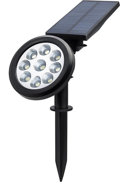 Solar Bahçe Aydınlatma Lambası - 9 LED Yeşil Işık, 200 Lümen, IP65 Su Geçirmez, Güneş Enerjili Kazıklı Veya Duvar Montajlı Çim Armatürü indirimleri