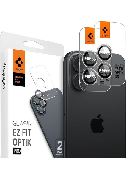 iPhone 17/16 Plus / 16 ile Uyumlu Kamera Lens Camı Koruyucu Kolay Kurulum Glas.tr Ez Fit Optik Pro (2 Adet) Crystal Clear - AGL08531
