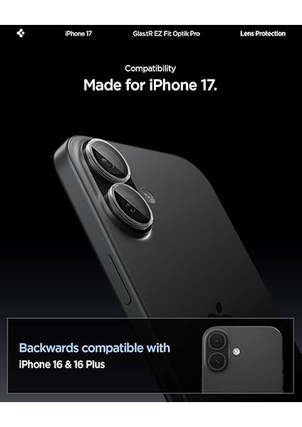 iPhone 17/16 Plus / 16 ile Uyumlu Kamera Lens Camı Koruyucu Kolay Kurulum Glas.tr Ez Fit Optik Pro (2 Adet) Crystal Clear - AGL08531 fiyatları