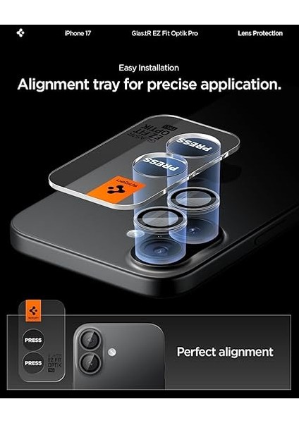 iPhone 17/16 Plus / 16 ile Uyumlu Kamera Lens Camı Koruyucu Kolay Kurulum Glas.tr Ez Fit Optik Pro (2 Adet) Crystal Clear - AGL08531 fırsatları