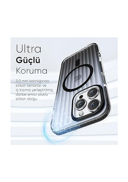 iPhone 16 Pro Için Elite Serisi Magsafe ile Uyumlu Arkası Yarı Saydam Parmak Izi Tutmayan ve Çizilmeyen Polikarbonat Kenarları Yumuşak Silikon Kılıf (Desert Titanium, 16 Pro) modelleri