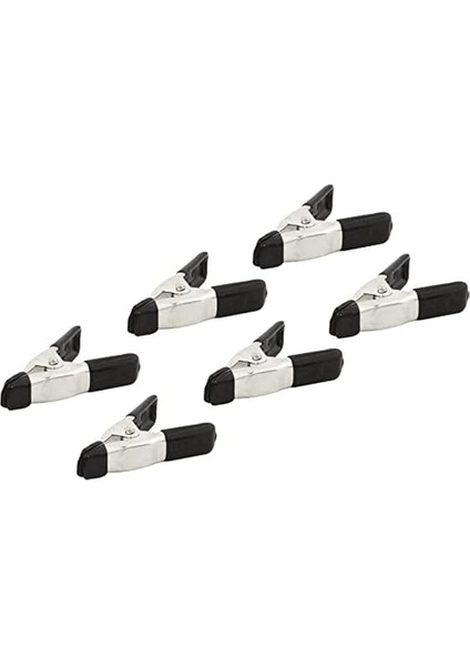 60341 6 Pc 50 mm Spring Clamp Set, Black