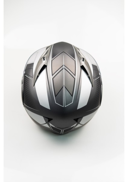 JK20 - 902 Çene Açılır Kask, Güneş Vizörlü Mat-Siyah-Gümüş Motosiklet Kaskı indirimleri