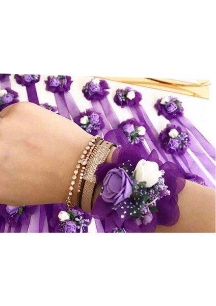 Kına Gecesi Kına Malzemesi Nedime Bilekliği Lastikli Lazer Güllü NOCOLOR-8D2A6474