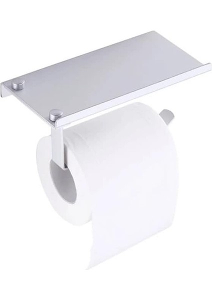 Banyo Telefon Raflı Tuvalet Kağıtlığı - Beyaz