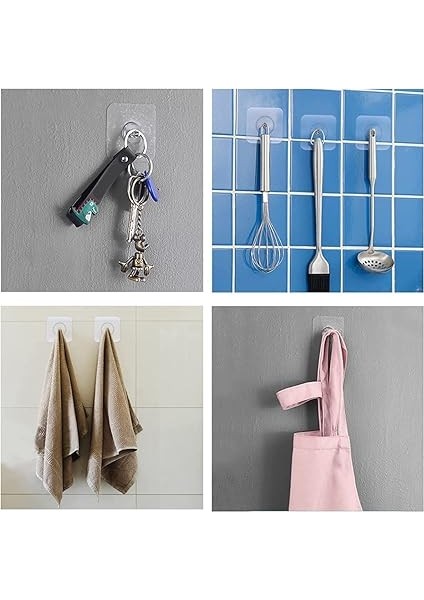 20 Adet Yapışkan Vida, Yapışkan Kanca, Şeffaf, Yapıştırma Çivileri, Delmeden Duvara Sabitleme, Resim Askısı, Kendinden Yapışkanlı Vida, Banyo, Mutfak, Duş, Depo Odası Için fırsatları