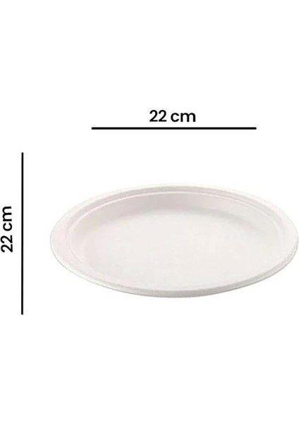 Nature Ekolojik Karton Kağıt Parti Tek Kullanımlık Tabak - 22 Cm. - 50 Adetlik 1 Paket modelleri