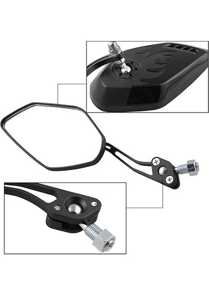 Derece Geniş Açılı Dönebilen Motosiklet Ikili Dikiz Aynası modelleri