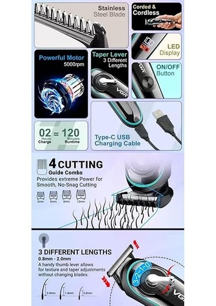 3'sü 1 Arada Profesyonel Saç, Sakal ve Vücut Tıraş Makinesi Lazer Epilasyon Öncesi Tıraş Makinesi fiyatları