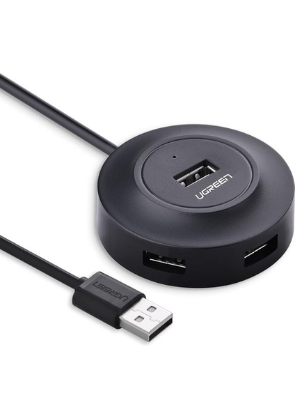 USB 2.0 4 Portlu Hub Çoklayıcı, Siyah