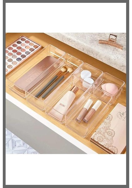 6 Parça Makyaj Takı Hobi Malzemesi Düzenleyici Organizer Kutu