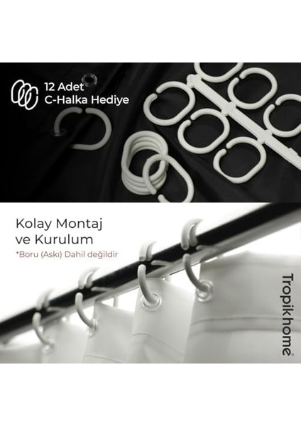 Ağaç Desen Duş -Beyaz Renk Duş ve Küvet, 180X200 cm Lüx fiyatları