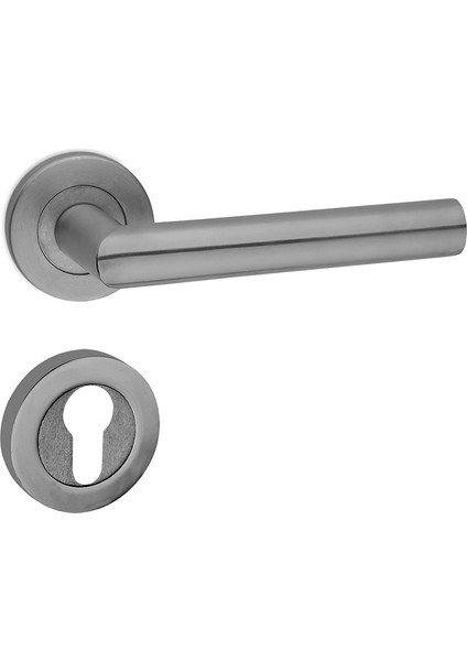 Çorlu Kapı Kolu Paslanmaz Saten Daire Rozetli Yale Sağ Ss 304 Kalite