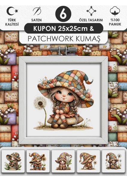 Patchwork Kumaş Seti – Dikiş ve Hobi Için %100 Pamuk Desenli Kumaş Kuponları