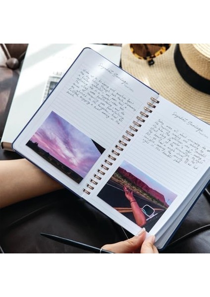 12,5 x 18 cm Spiralli Sert Kapak Seyahat Defteri - Lacivert fiyatları