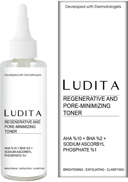 Ludita Yenileyici, Cilt Tonu Eşitleyici Yüz Peeling Kırmızı Serum (%20 Aha +%2 Bha) modelleri