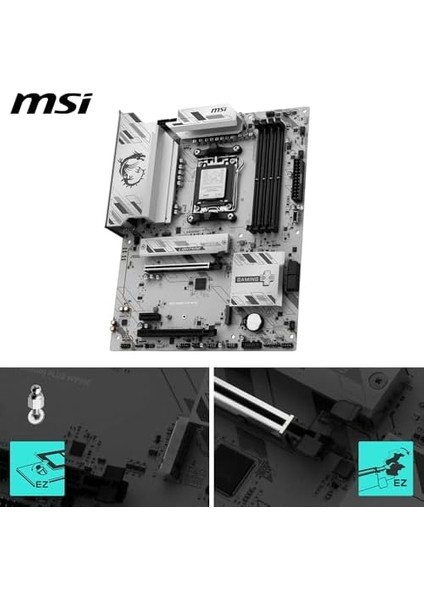 Msı MB B850 Gamıng Plus WIFI6E Am5 Ddr5 8200MHZ(OC) Dp 2x M.2 USB 10GBS 2,5g Lan Wı-Fı 6e Atx fiyatları