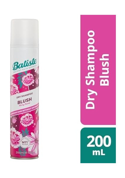 Batiste Kuru Şampuan Allık 200ML, Çiçek ve Seksi Kokulu, Yıkama Arasında Saçları Yenilemek Için Durulama Spreyi Içermeyen (Ambalaj Değişebilir)
