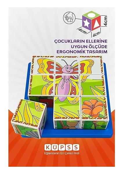 Uçan Hayvanlar 3D Puzzle - 9 Küp 6 Yapboz fiyatları