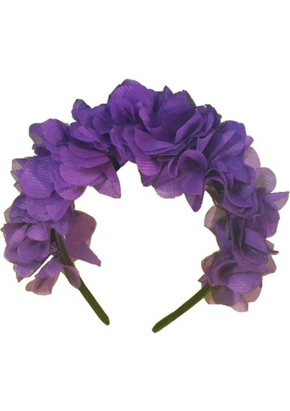 Bol Güllü Kına Gecesi Nedime Tacı Kına Tacı 5 Ad Lohusa Tacı Fuşya Mor