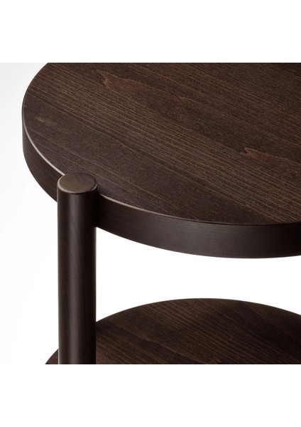 Lısterby Yan Sehpa Koyu Kahve 50 cm indirimleri