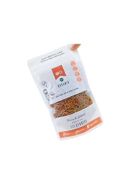 Og Organik Karışık Sebzeli Bakliyat Unlu Tel Şehriye 180 gr +8 Ay