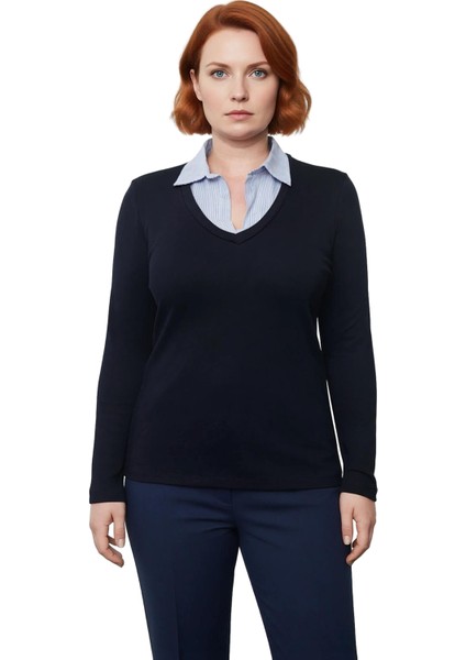 Kadın Gömlek Yaka Detaylı Süprem Bluz Modern ve Rahat Bir Seçim Kaliteli Şık Rahat Modern Zarif