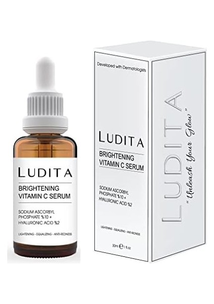 Ludita Aydınlatıcı, Renk Tonu Eşitleyici C Vitamini Serumu (Vitamin C 10% + Hyaluronic Acid 2%) fiyatları