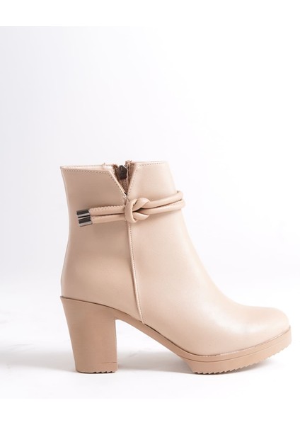 July Fermuarlı Ortopedik Taban Topuklu Kadın Bot Ctt - Ten indirimleri