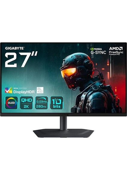 MO27Q2A 27" Qd-Oled Gaming Monitor, Qhd (2560X1440), 280Hz, 0.03MS Gtg, Anti-Reflection, HDMI 2.1 & Displayport 1.4 & Usb-C, Displayhdr True Black 400, Clearmr 15000, Kvm, Dahili Hoparlör
