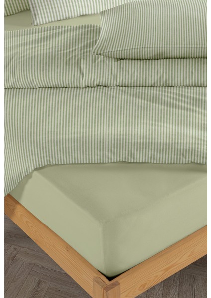 Striped %100 Pamuk Ranforce Yezra Yeşil Ipliği Boyalı Nevresim Takımı Çift Kişilik - 200X220 cm modelleri