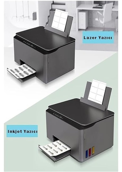 A4 Hazır Etiket 52.5X29.7 mm 10 Sayfa 1 Paket 40 Lı Kendinden Yapışkanlı Fotokopi Lazer Inkjet Kağıdı Yazıcılar Için Uyumlu modelleri
