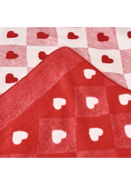 Soft Kalpli Pamuklu Çift Kişilik Battaniye - Kırmızı - 200X220 cm fiyatları