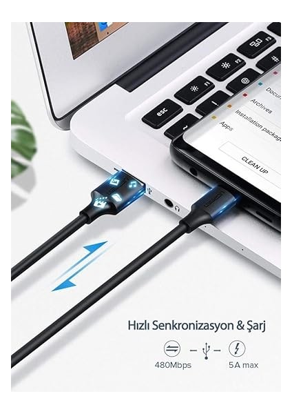 USB Type-C Şarj ve Data Kablosu, 0.5 Metre fırsatları