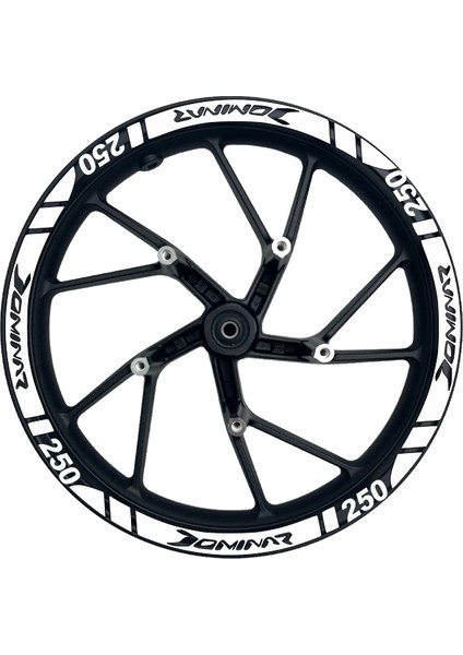 Dominar 250 Jant Şeridi 16 Parça 9 Renk Seçeneği Tam Set Beyaz