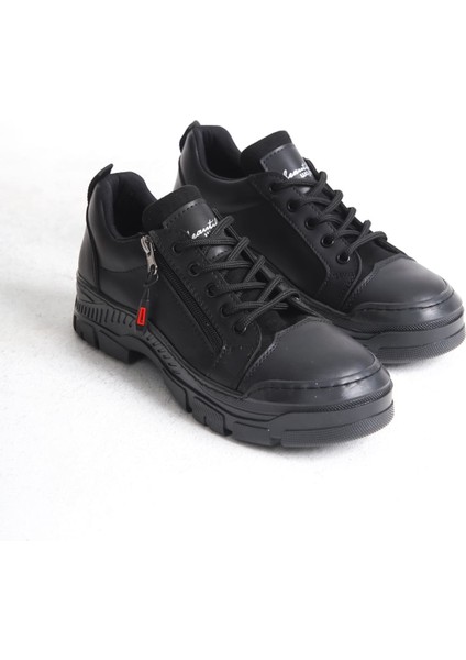 Agatha Bağcıklı Fermuarlı Ortopedik Taban Kadın Sneaker Spor Ayakkabı Cst - Siyah fırsatları