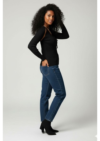 Kadın Taş Kum Bej Üst Kalite Dokuma Uzun Kollu Fitilli Bluz Body fırsatları