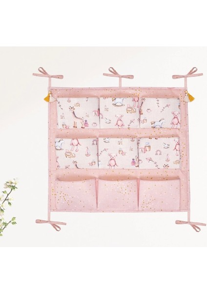 Baby 9 Cepli Bağlamalı Beşik Kenarı Düzenleyici (Pembe) modelleri