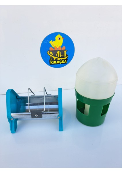 Güvercin Suluğu 1 Litre + 15 cm Güvercin Yemlik