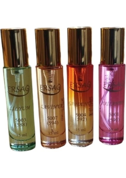 Lilyum, Lavinya , Frezya , Krizantem 15ML Özel 4lü Set