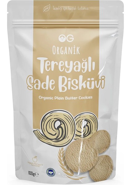 Buğz Og Natural Organik Tereyağlı Sade Bisküvi (100 Gr)